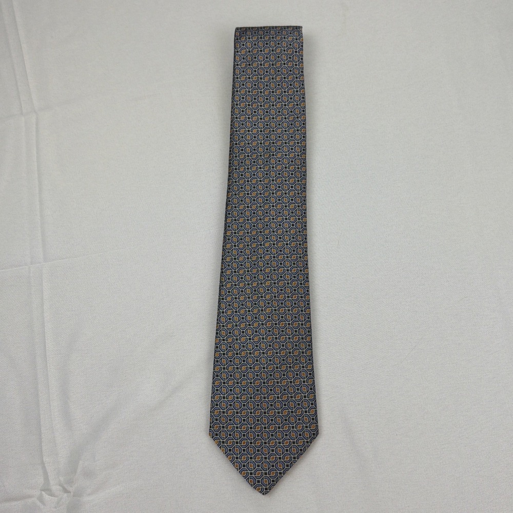 Cremieux Limited Edition Men's Tie 100% Silk Blue / Made in Italy /61"x3.75"
